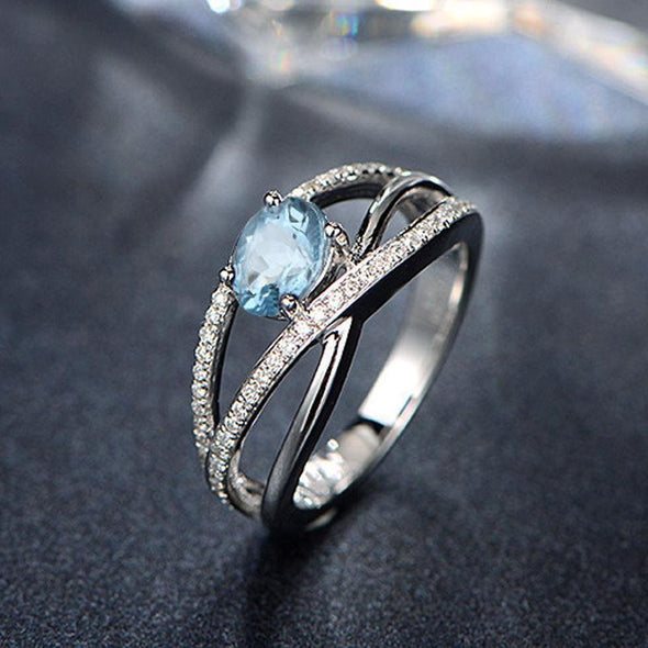 Elegant Topaz Ring with Accents - jolics