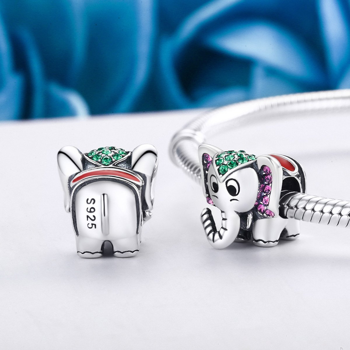 Elephant 925 Sterling Silver Bead Charm - jolics