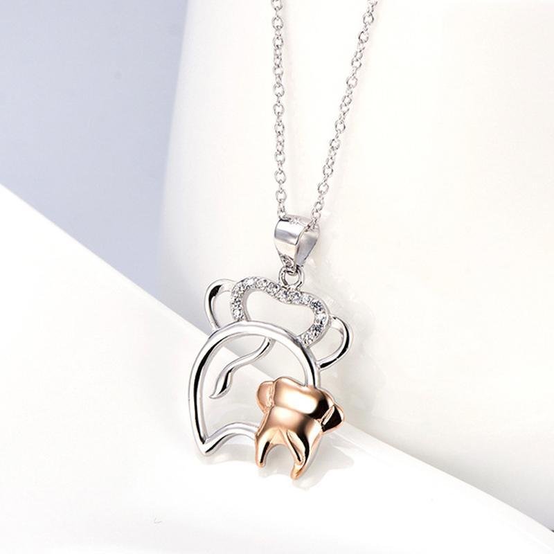 Elephant Rose Gold Pendant Necklace - jolics