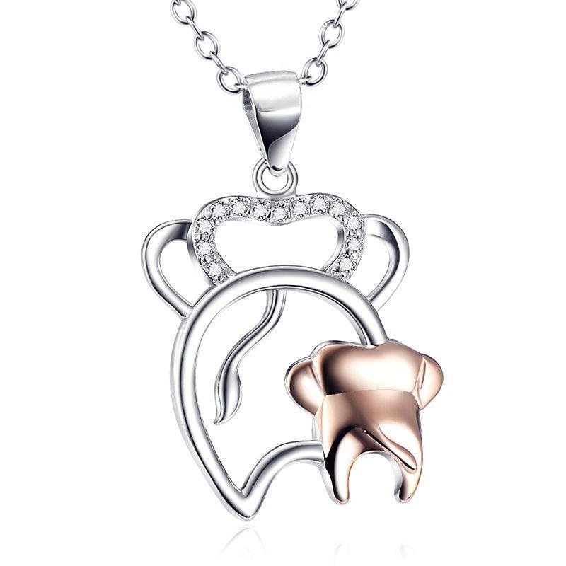 Elephant Rose Gold Pendant Necklace - jolics