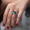 Emerald Cut 925 Sterling Silver Ring Set - jolics