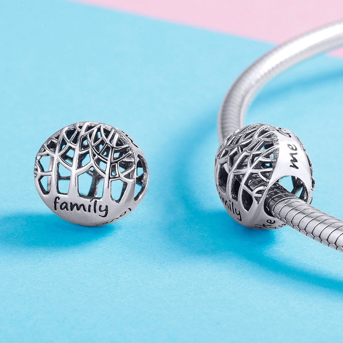 Family Forest 925 Sterling Silver Bead Charm - jolics