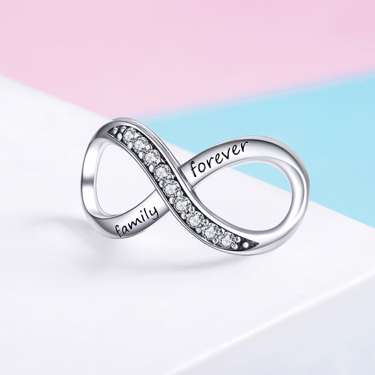 Family Forever-Infinity 925 Sterling Silver Charm - jolics