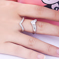 Fashion Curved Heart Shape Wedding Set - jolics