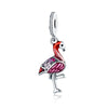 Flamingo 925 Sterling Silver Dangle Charm - jolics
