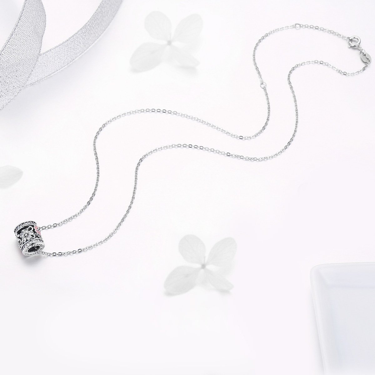 Flowers 925 Sterling Silver Bead Charm - jolics