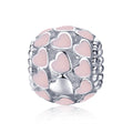 Full of Pink Heart 925 Sterling Silver Bead Charm - jolics