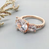 Handmade 2 CT Rose Gold 4 Prong Round Cut 925 Sterling Silver Ring - jolics
