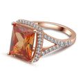 Handmade 3 CT Cushion Cut Rose Gold Halo Ring - jolics