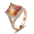 Handmade 3 CT Cushion Cut Rose Gold Halo Ring - jolics