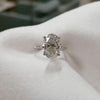 Handmade 4ct Oval Cut 925 Sterling Silver Engagement Ring - jolics