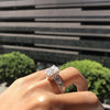 Handmade 5.0 CT Radiant Cut Sterling Silver Engagement Ring - jolics
