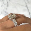 Handmade 5.0 CT Radiant Cut Sterling Silver Engagement Ring - jolics