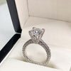 Handmade 5.0 CT Round Cut Sterling Silver Engagement Ring - jolics