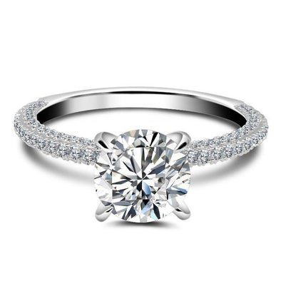 Handmade Classical Round Cut Engagement & Wedding Ring - jolics