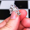 Handmade Heart Cut I Love You 925 Sterling Silver Engagement Ring - jolics
