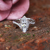 Handmade Marquise Cut Spiral 925 Sterling Silver Engagement Ring - jolics