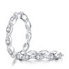 Handmade Marquise Cut Sterling Silver Eternity Band - jolics