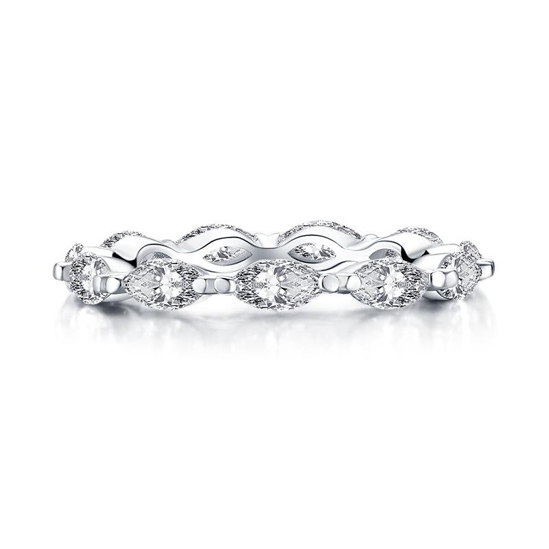 Handmade Marquise Cut Sterling Silver Eternity Band - jolics