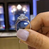 Handmade Pear Cut 925 Sterling Silver Engagement Ring - jolics
