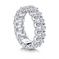 Handmade Radiant Cut Sterling Silver Eternity Ring - jolics