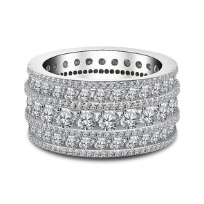 Handmade Round Cut 925 Sterling Silver Engagement Ring - jolics