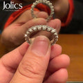 Handmade Round Cut Eternity Sterling Silver Wedding Band - jolics