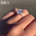 Handmade Stunning Round Brilliant 6 CT 925 Sterling Silver Ring - jolics