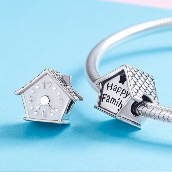 Happy Family House 925 Sterling Silver Bead Charm - jolics