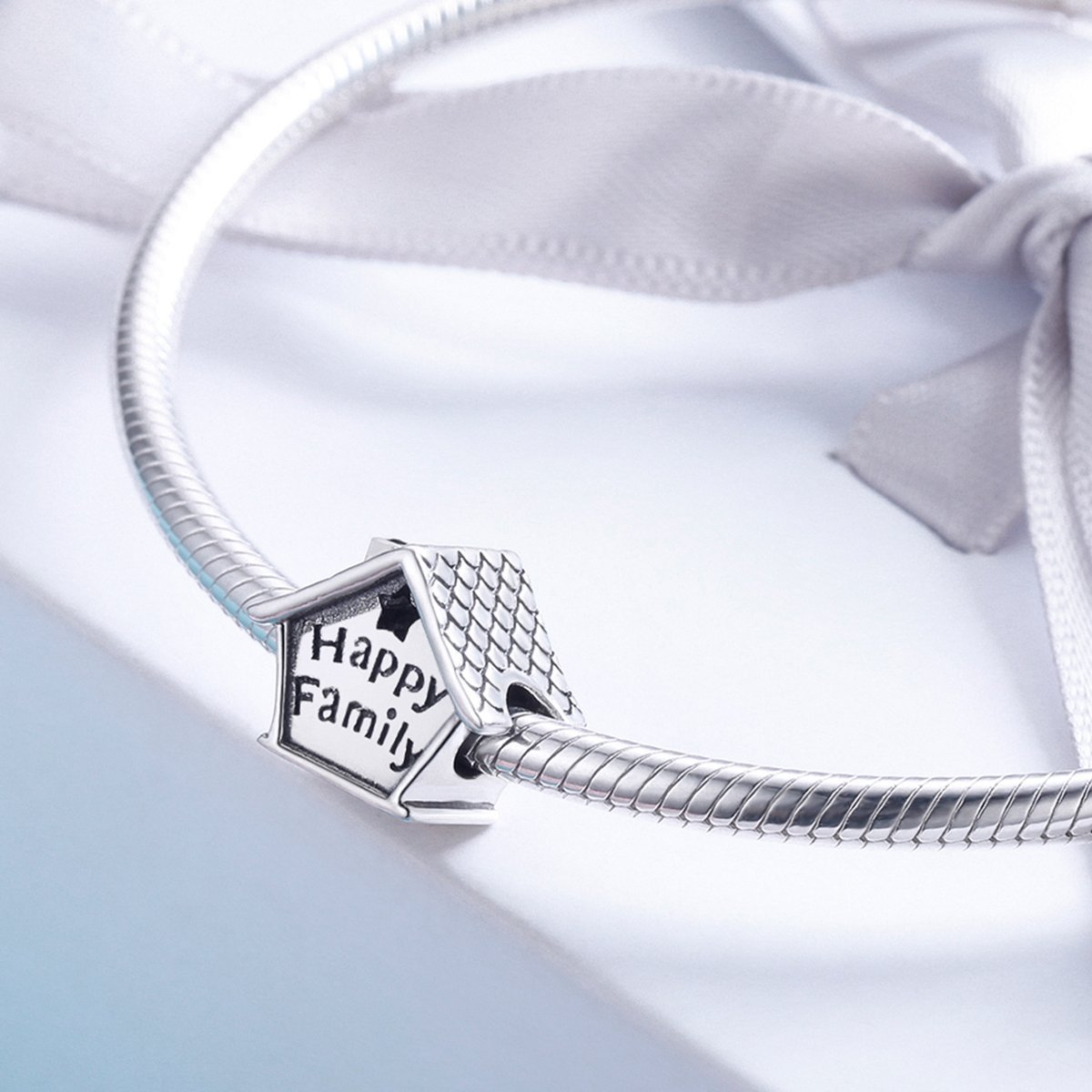 Happy Family House 925 Sterling Silver Bead Charm - jolics