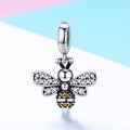 Hard-working Bee 925 Sterling Silver Dangle Charm - jolics