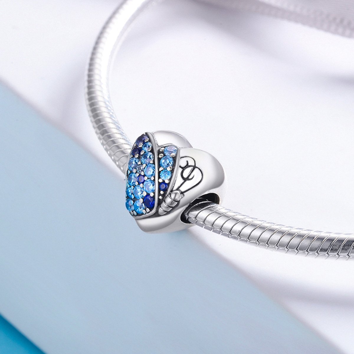 Heart & Butterfly 925 Sterling Silver Charm - jolics