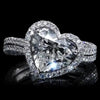 Heart Cut 925 Sterling Silver Double-Row Halo Engagement Ring - jolics
