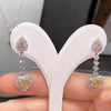 Heart Cut 925 Sterling Silver Drop Earrings - jolics