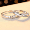 Heart Design Silver Couple Rings - jolics