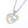 Heart Pendant Necklace With Flowers - jolics
