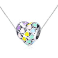 Heart Rainbow 925 Sterling Silver Bead Charm - jolics