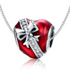 Heart Shape Gift Box 925 Sterling Silver Bead Charm - jolics
