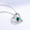 Heart Shape Moon Round Cut Colorful Stone Necklace - jolics