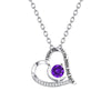 Heart Shape Moon Round Cut Colorful Stone Necklace - jolics