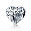 Heart Shape Wings 925 Sterling Silver Bead Charm - jolics