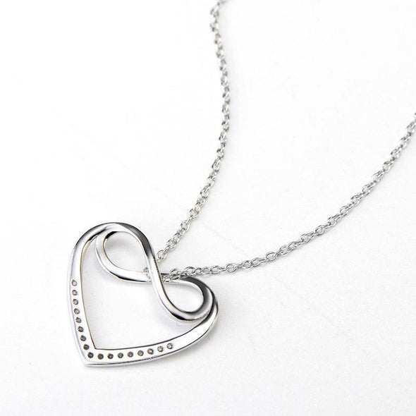 Heart- Shaped Infinity Pendant Necklace - jolics