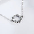 Hollow Circle Micro Pave 925 Sterling Silver Bracelet - jolics