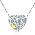 Hollow Out Heart 925 Sterling Silver Bead Charm - jolics