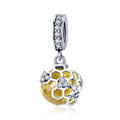 Honeycomb 925 Sterling Silver Dangle Charm - jolics