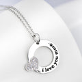 I Love You More With Heart- Circle Pendant Necklace - jolics