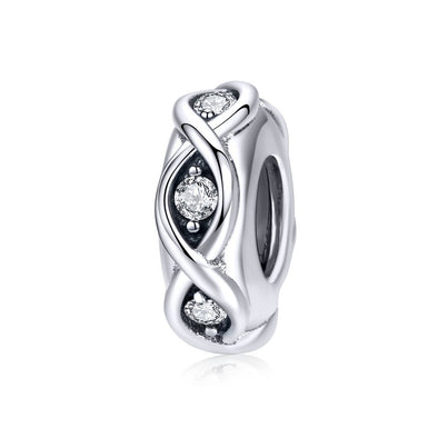 Infinity 925 Sterling Silver Spacer Charm - jolics