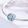 Infinity Blue 925 Sterling Silver Glass Bead Charm - jolics