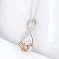 Infinity Pendant Necklace With Stones - jolics