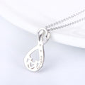 Infinity Pendant Necklace With Stones - jolics